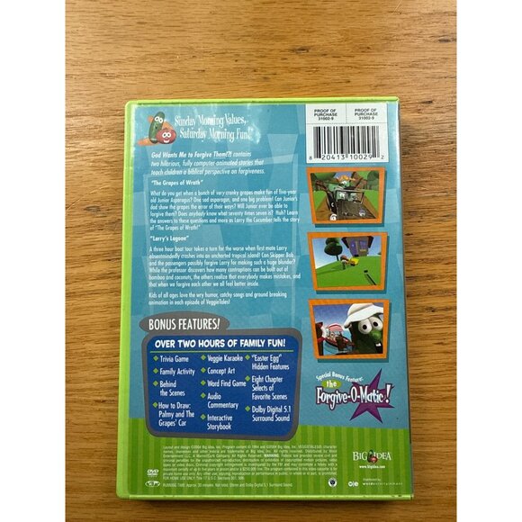 Big Idea DVD Veggie Tales God Wants Me to Forgive Them A Lesson in Forgiveness - Picture 3 of 5
